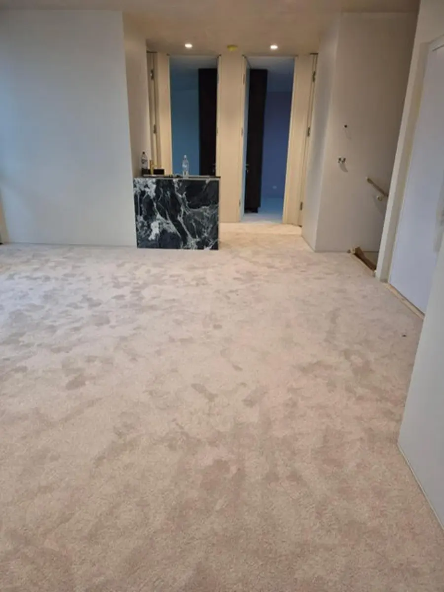 After: Old carpet out, new carpet in. Living room, Melbourne