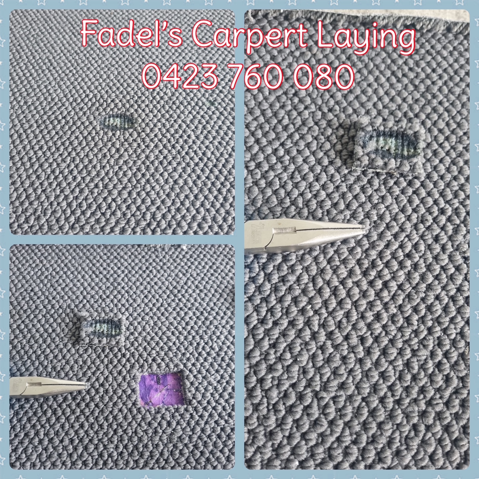 Finished carpet work by Fadel's Carpet Laying