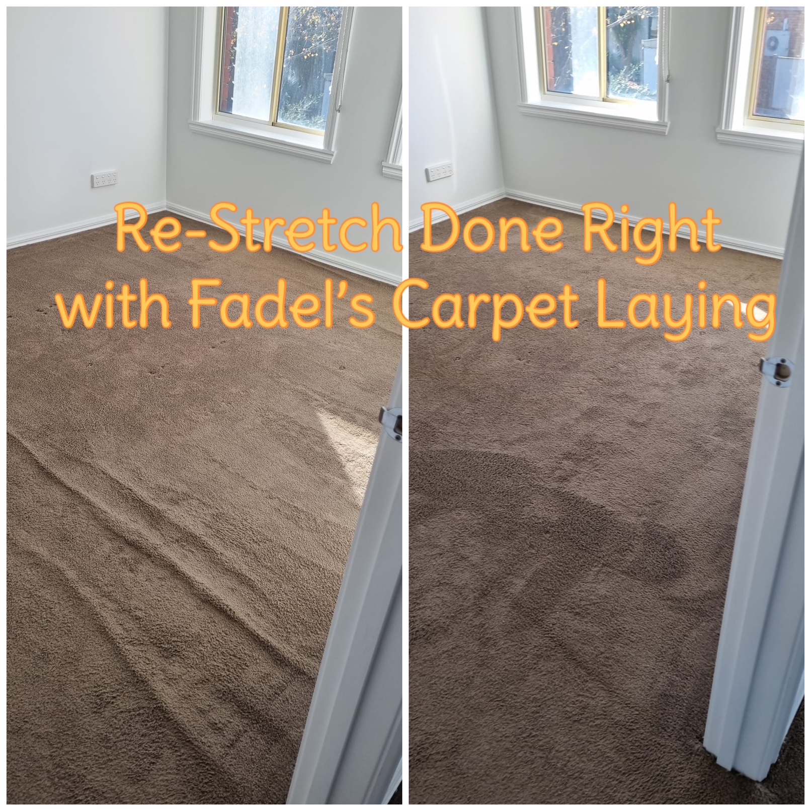 Finished carpet work by Fadel's Carpet Laying